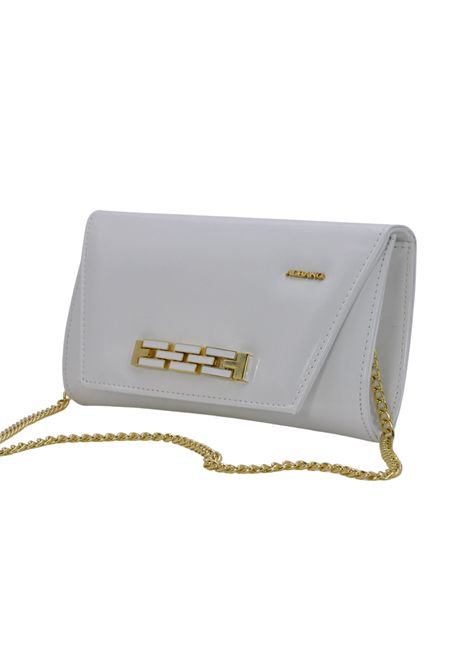 Pochette bianca con accessorio ALBANO | A1064VERNICEBIANCA